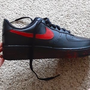 I am selling a pair of custom black air force 1s.